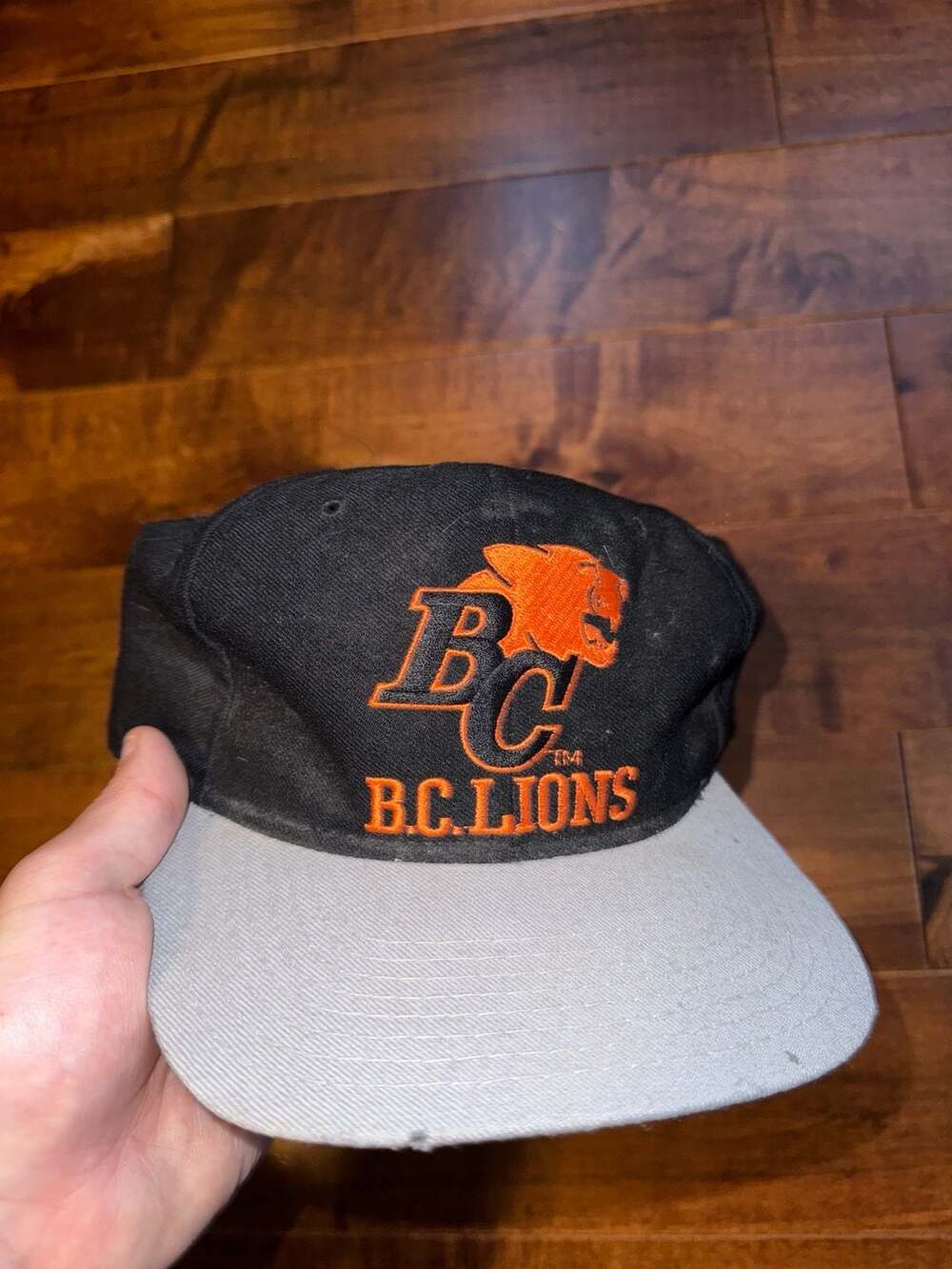 Vintage Starter BC Lions CFL Snapback Hat Cap Black Wool Made in Korea
